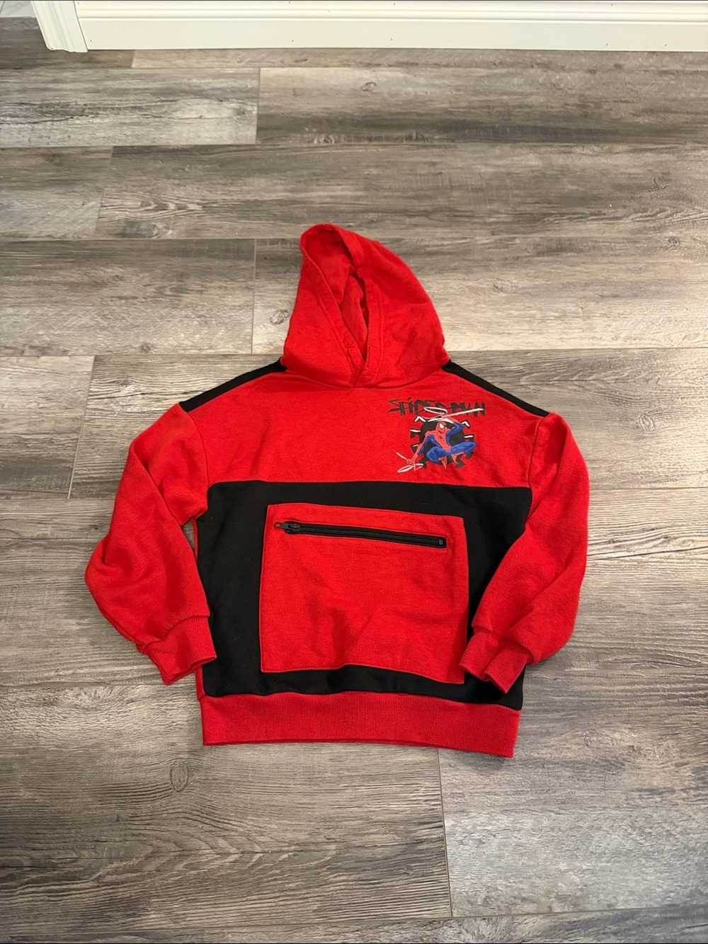 Marvel Red and Black Spider-Man Hooded Sweatshirt